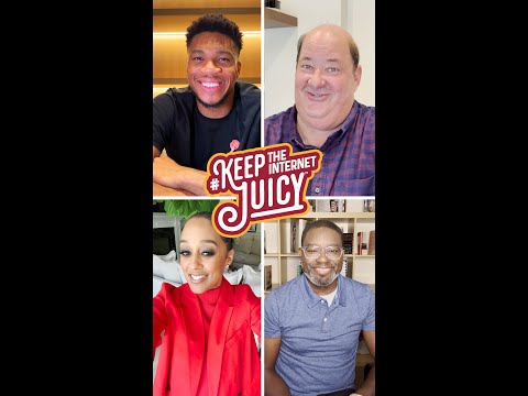 Giannis Antetokounmpo, Brian Baumgartner, Lil Rel Howery and Tia Mowry, featured in #KeepTheInternetJuicy launch video, courtesy of Johnsonville.